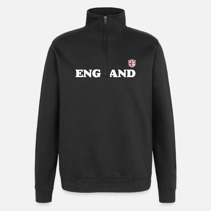 England Crest Typography - Quarter-Zip Sweatshirt - black