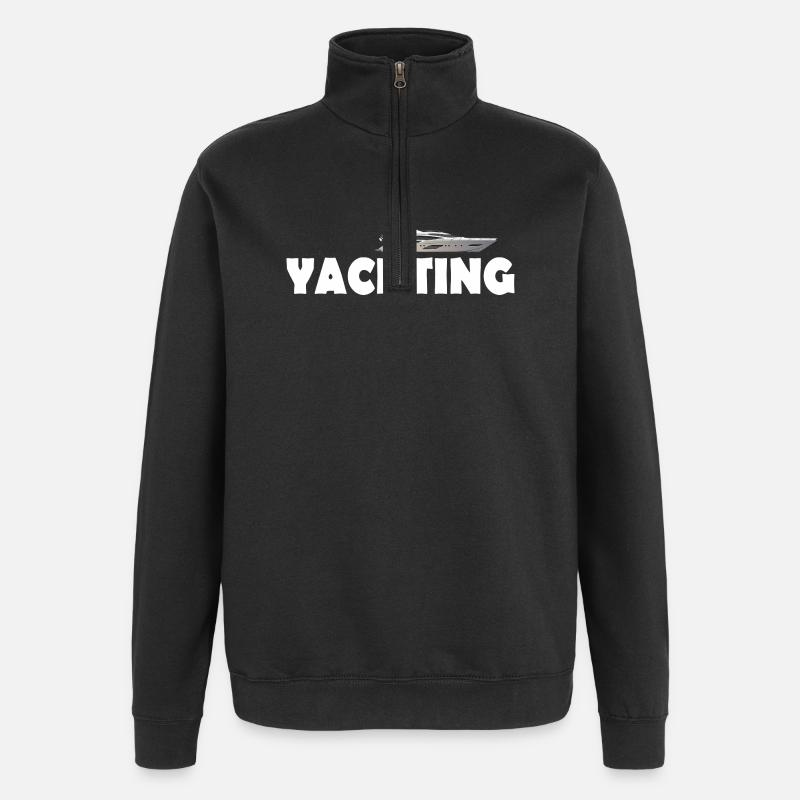 Yachting - Sweat à zip 1/4 - noir