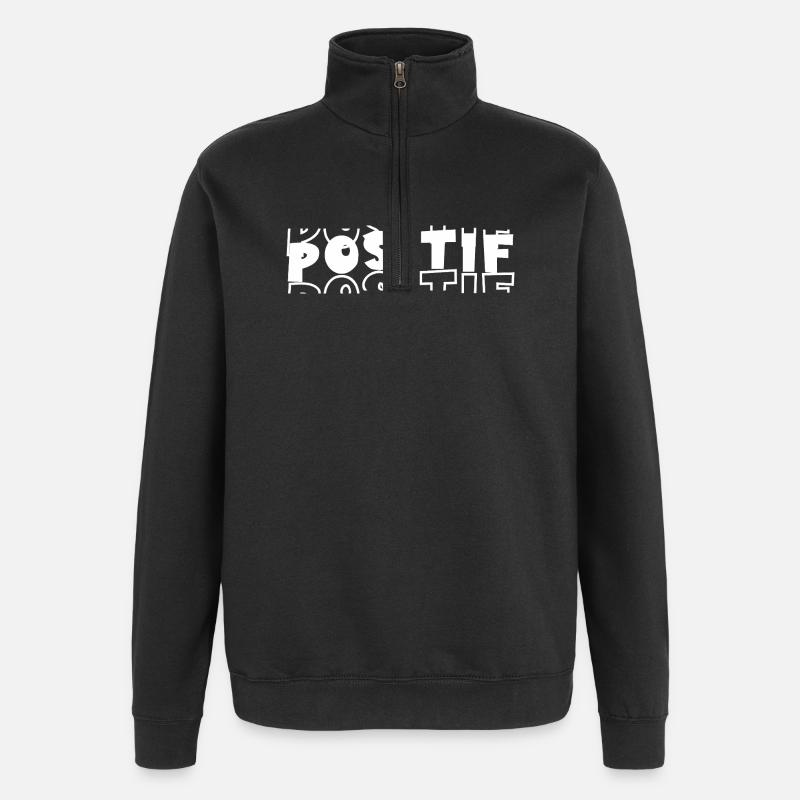 Vibe Positif - Sweat à zip 1/4 - noir