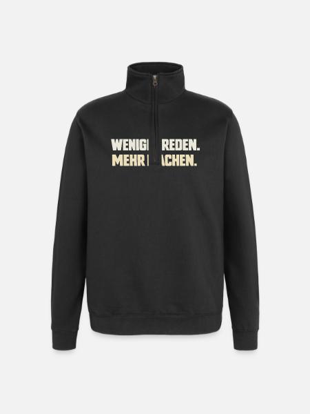 Talk less. Do more. - Quarter-Zip Sweatshirt - black