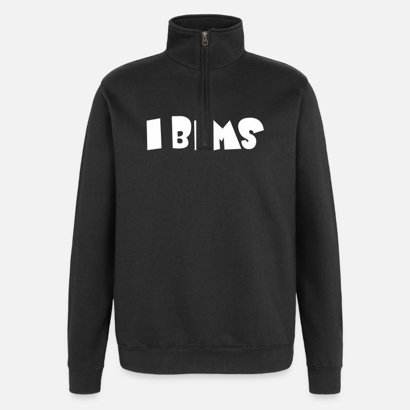 I Pumice – Motif drôle d’argot - Sweat à zip 1/4 - noir