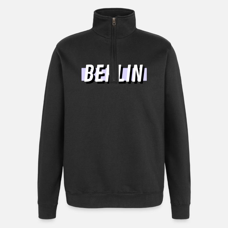 Berlin - Quarter-Zip-Sweatshirt - Schwarz
