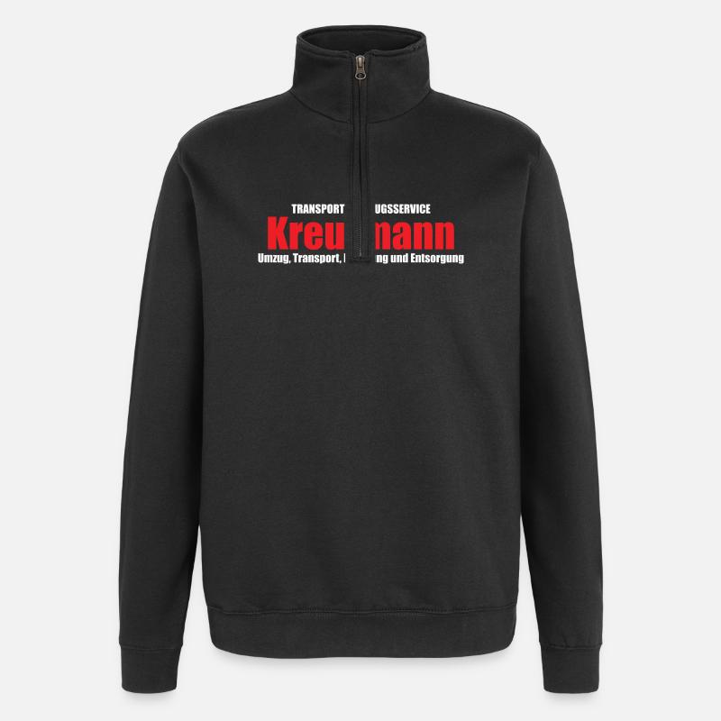 Abstrakte Farbexplosion auf Hoodie - Quarter-Zip-Sweatshirt - Schwarz