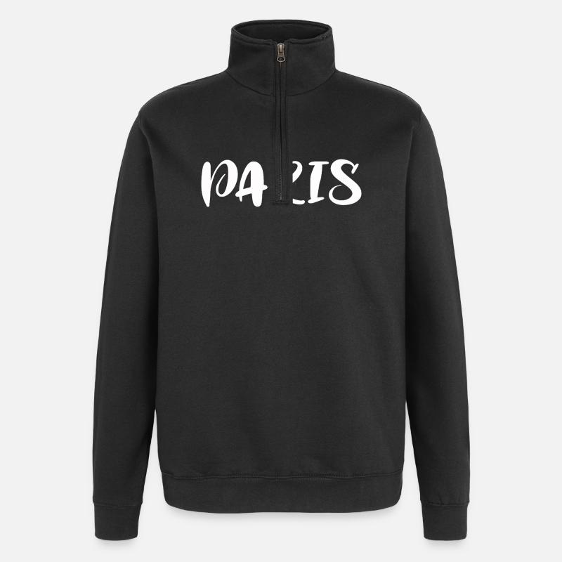 Paris - Quarter-Zip Sweatshirt - black