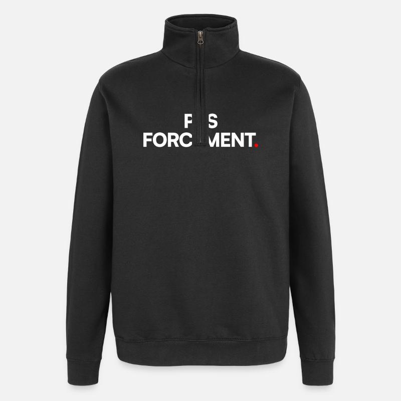 Pas forcément - Sweat à zip 1/4 - noir