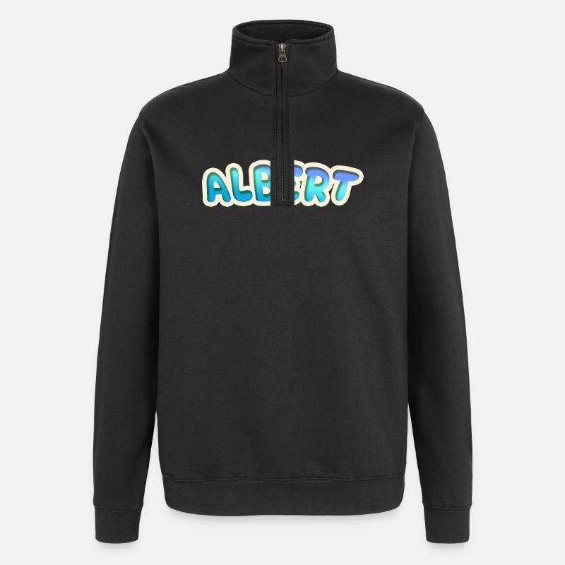 Albert en tant que profession - Sweat à zip 1/4 - noir