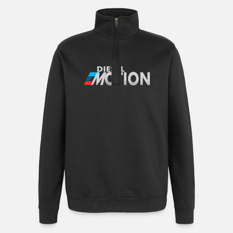 Diesel emotions - Quarter-Zip Sweatshirt - black