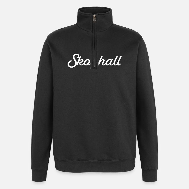 Skoghall weiß - Quarter-Zip-Sweatshirt - Schwarz