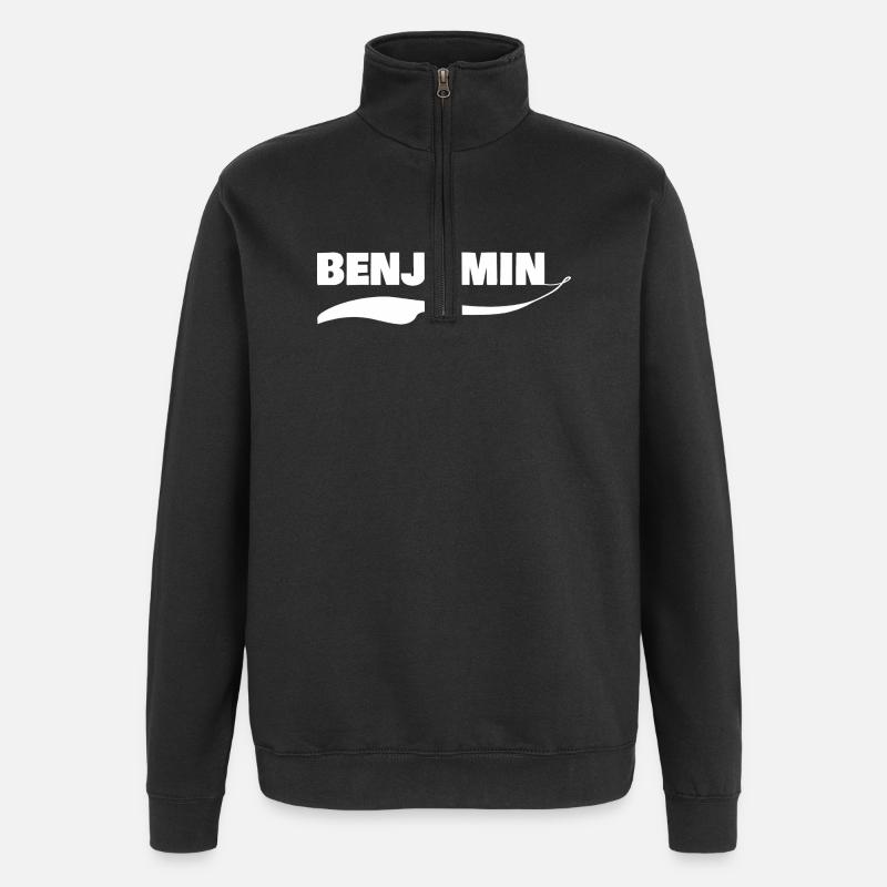 Benjamin - Quarter-Zip Sweatshirt - black