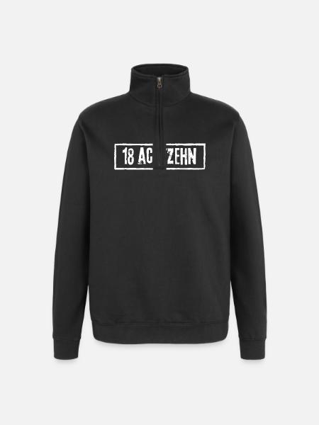 18 dix-huit jupe grunge - Sweat à zip 1/4 - noir