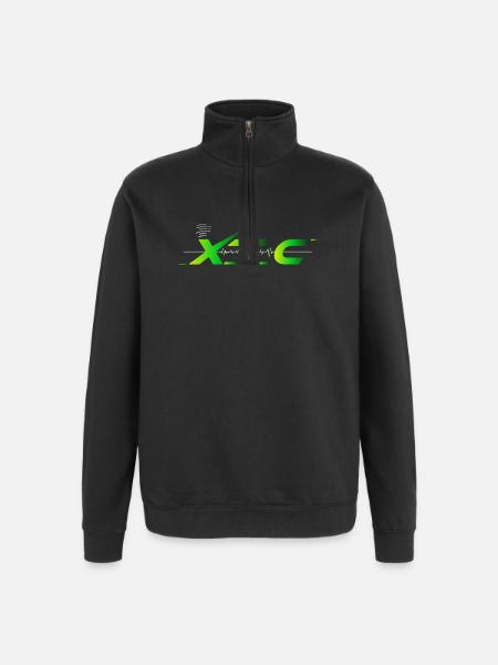 XTEC Pulse Neon Tech Logo - Quarter-Zip Sweatshirt - black