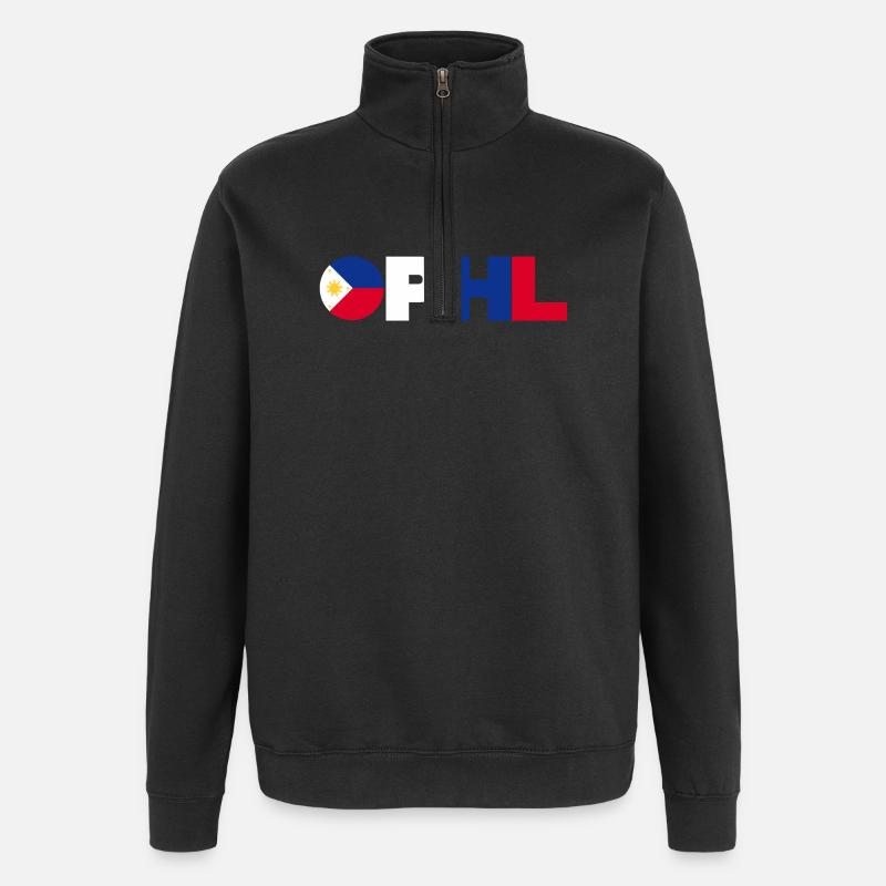 Philippines - Sweat à zip 1/4 - noir