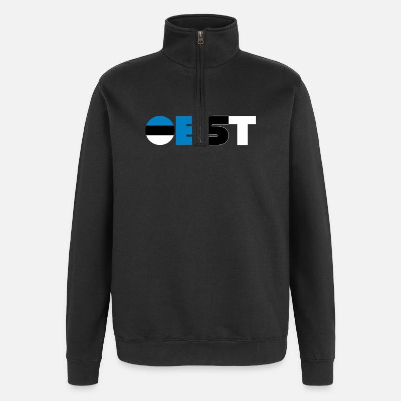 Estland - Quarter-Zip-Sweatshirt - Schwarz