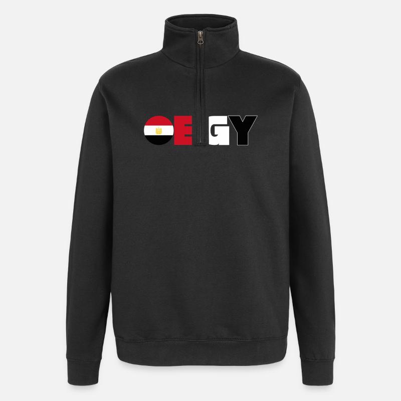Ägypten - Quarter-Zip-Sweatshirt - Schwarz
