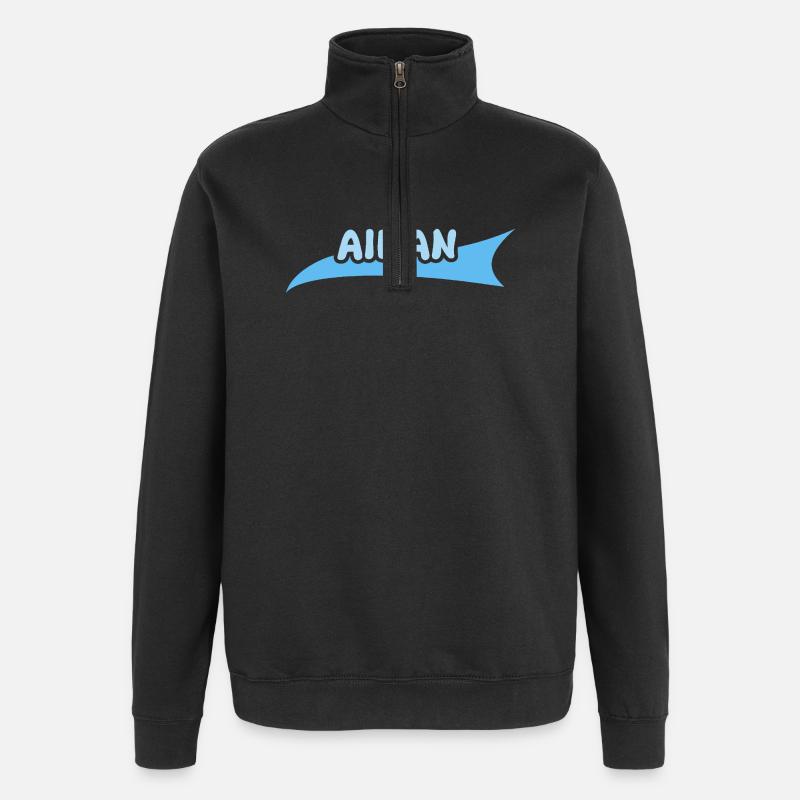 Cadeau pour Aidan - Sweat à zip 1/4 - noir