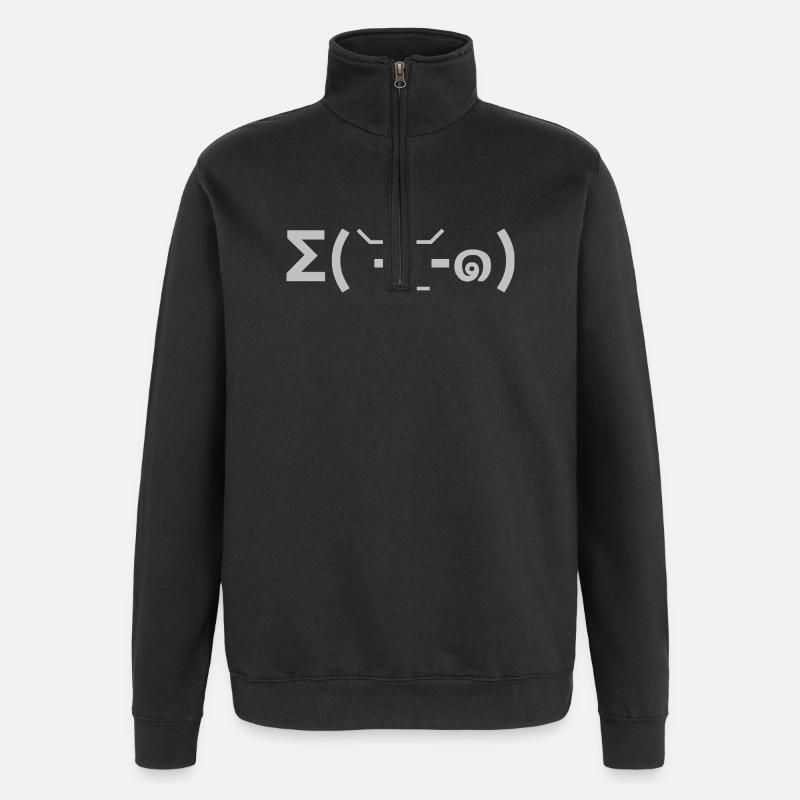 Σ( -᷅_-᷄๑) - Sweat à zip 1/4 - noir