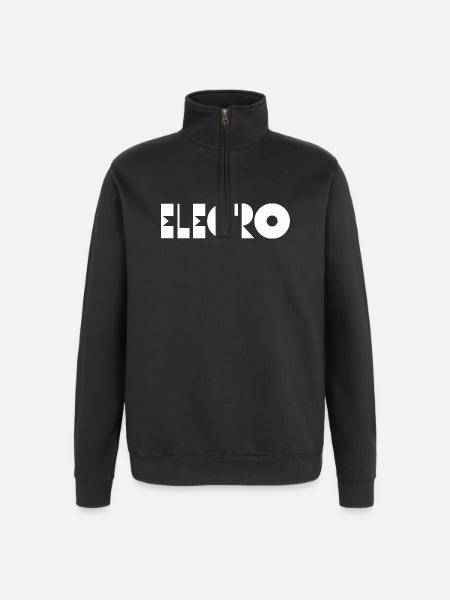 Electro music - Quarter-Zip Sweatshirt - black