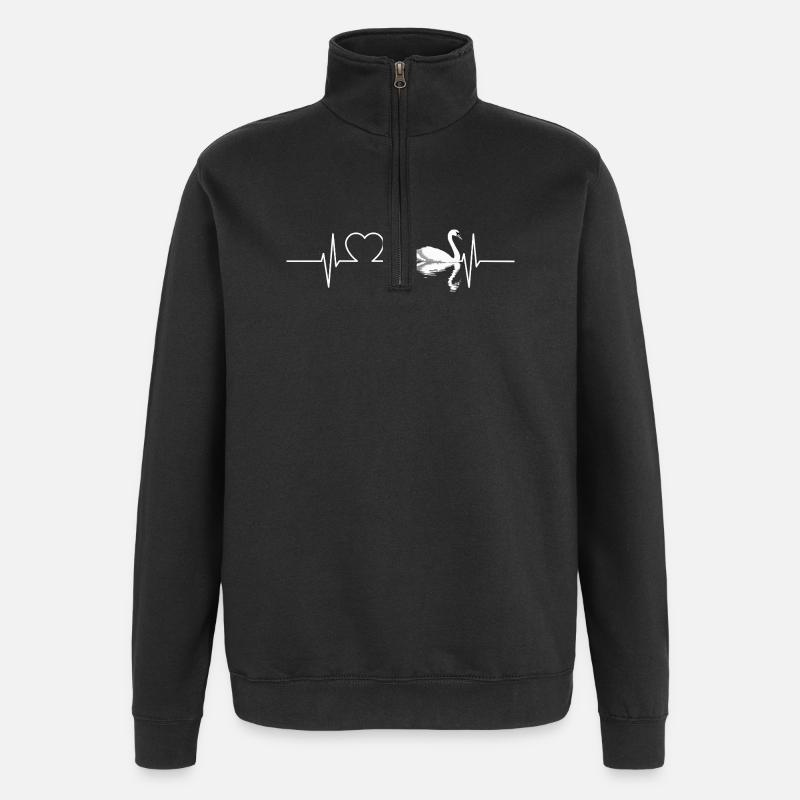 Swans Swan - Quarter-Zip Sweatshirt - black