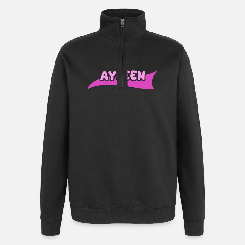 First name Ayleen - Quarter-Zip Sweatshirt - black