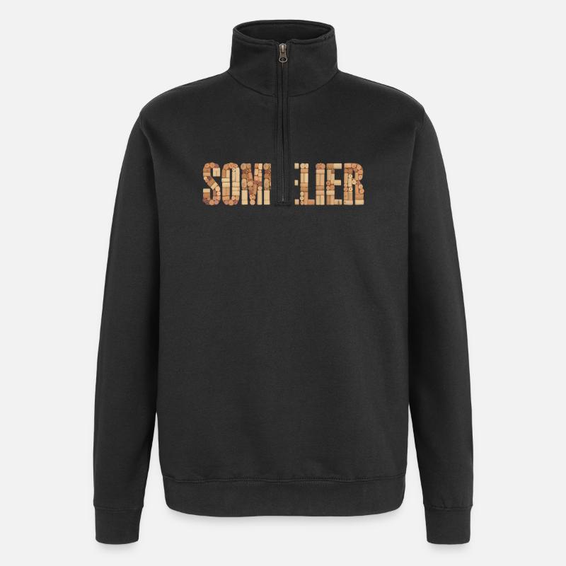 sommelier - Sweat à zip 1/4 - noir