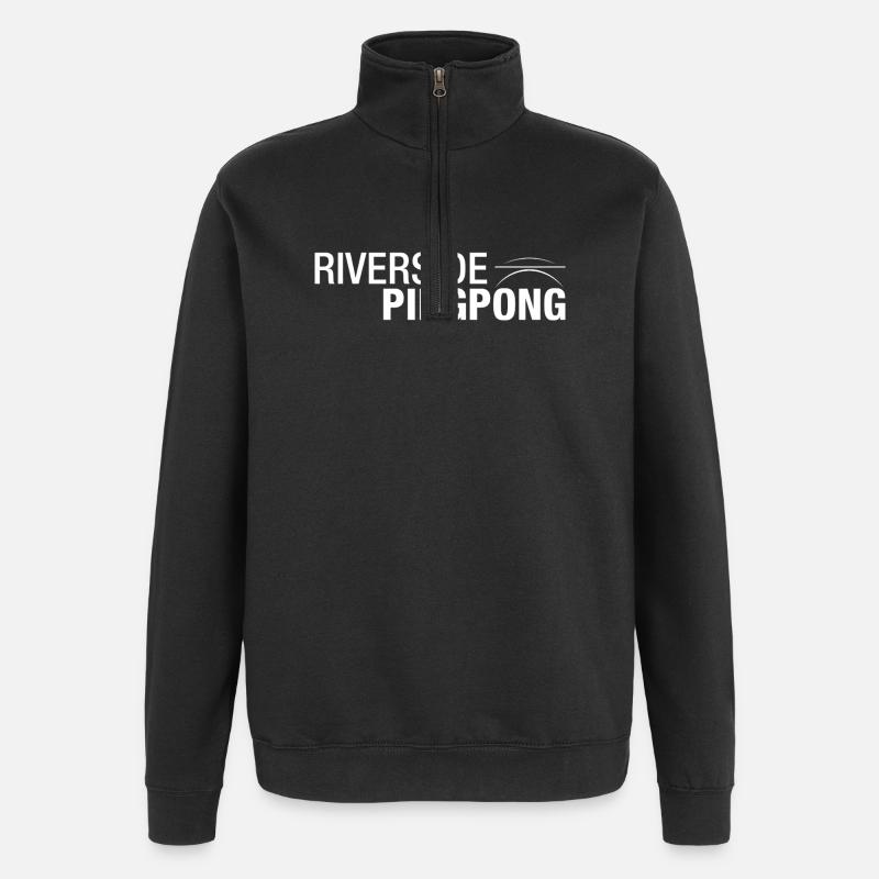Ping-pong Riverside - Sweat à zip 1/4 - noir