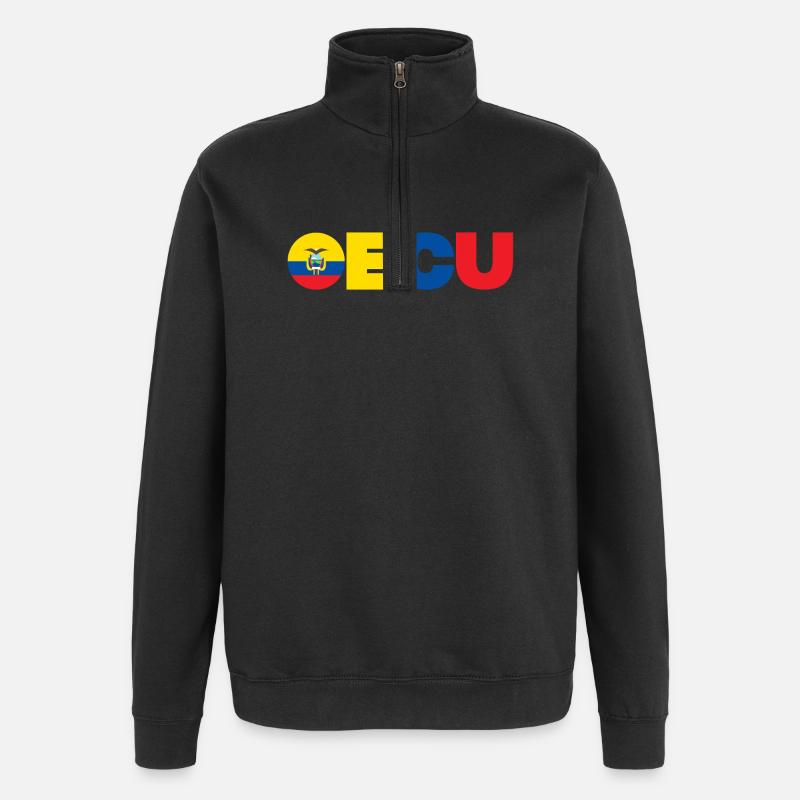 Ecuador - Quarter-Zip-Sweatshirt - Schwarz