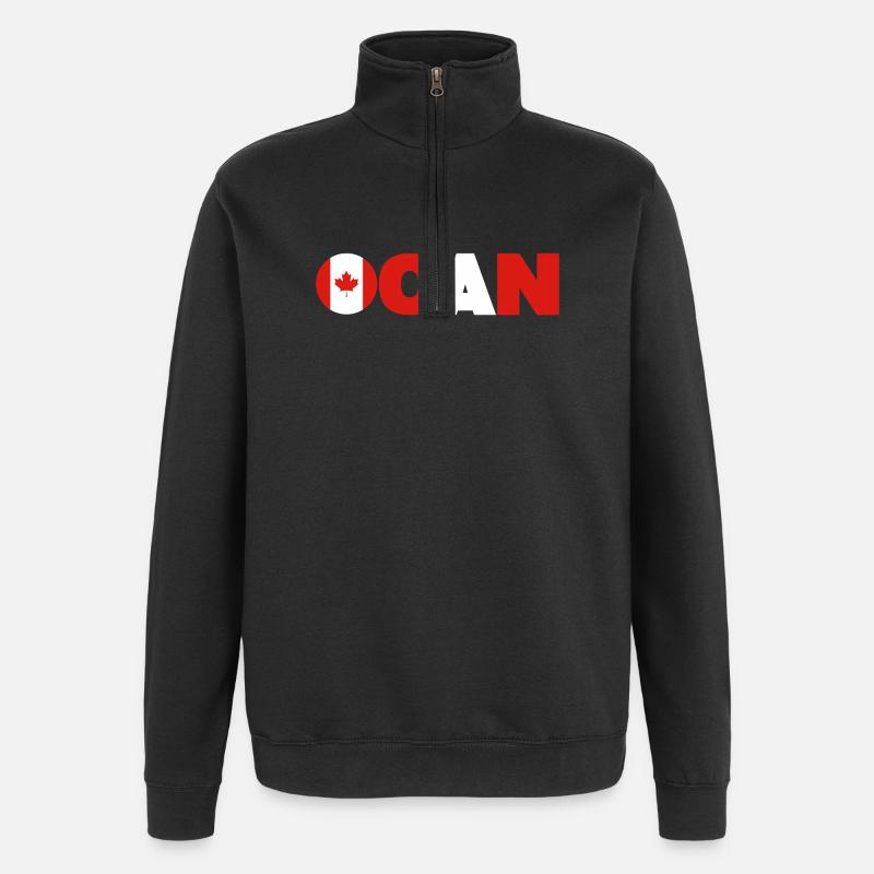 Kanada - Quarter-Zip-Sweatshirt - Schwarz