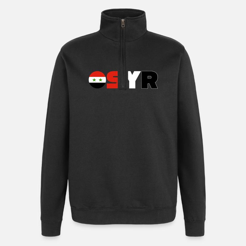 Syrien - Quarter-Zip-Sweatshirt - Schwarz