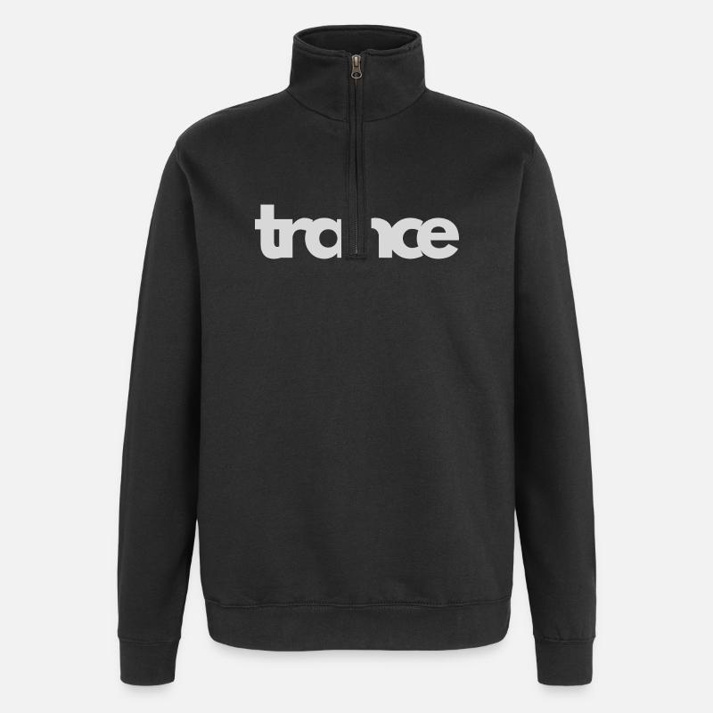 Trance Simplistic Design - Sweat à zip 1/4 - noir