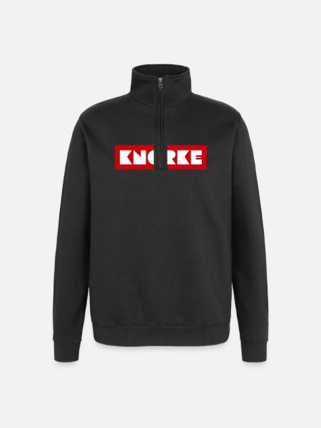 Knorke Berliner Spruch Retro Shirt - Quarter-Zip Sweatshirt - black