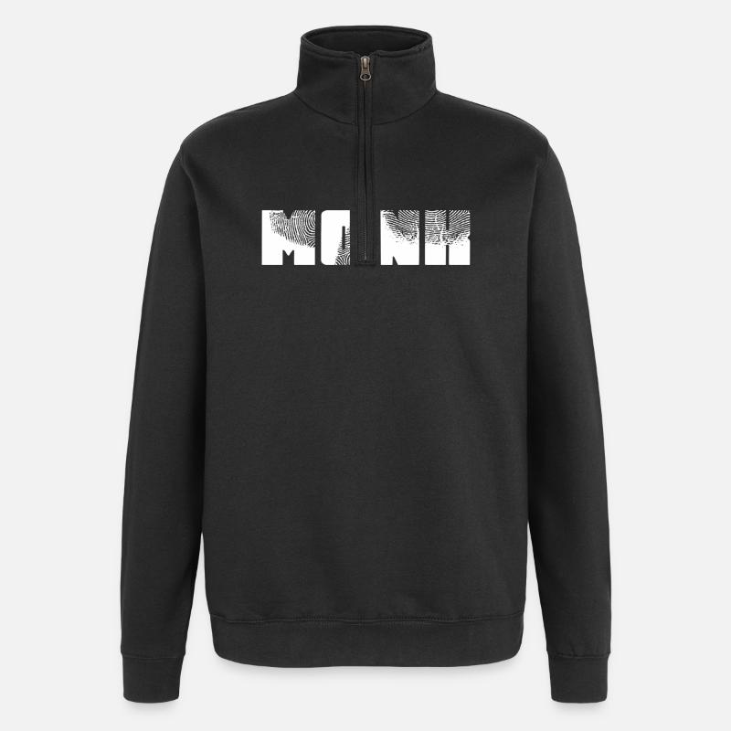 Moine - Sweat à zip 1/4 - noir