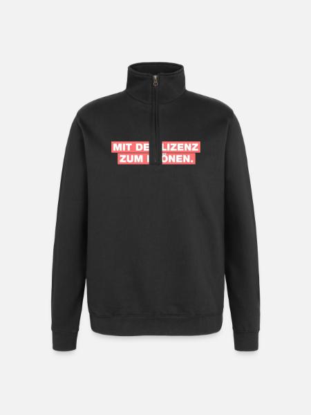 Avec la licence de clonage - Sweat à zip 1/4 - noir