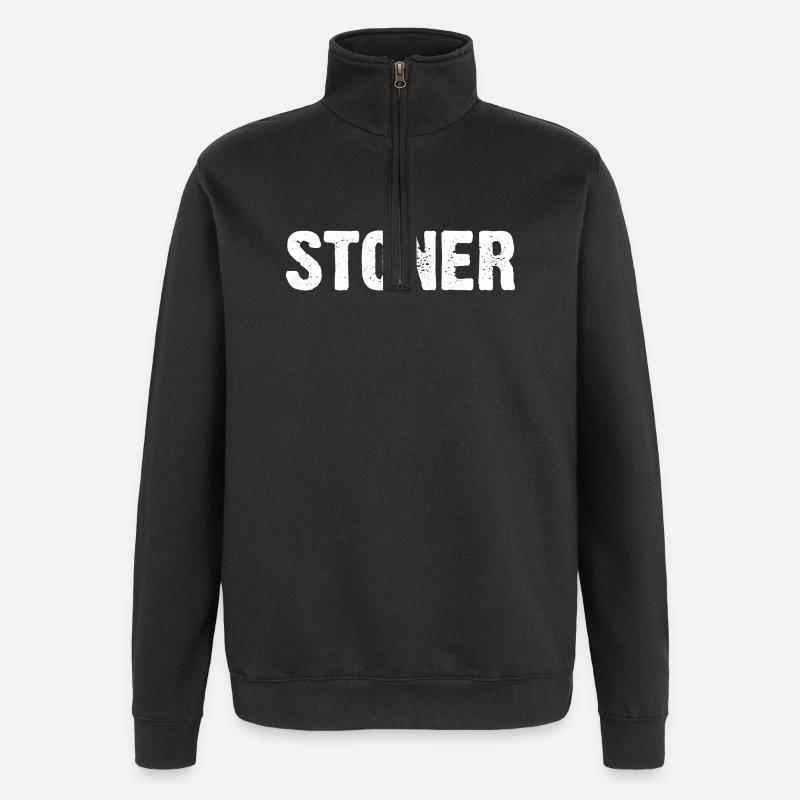 Stoner music logo design - Quarter-Zip Sweatshirt - black