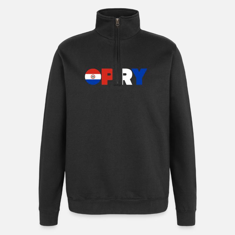 Paraguay - Sweat à zip 1/4 - noir
