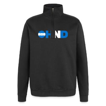 Honduras - Quarter-Zip-Sweatshirt - Schwarz - Vorne - AI Model Female 172 light (172cm) & AI Model Male 178 dark (178cm)