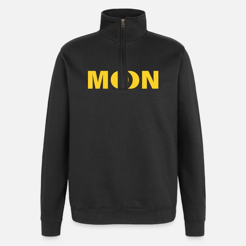 Lune - Sweat à zip 1/4 - noir