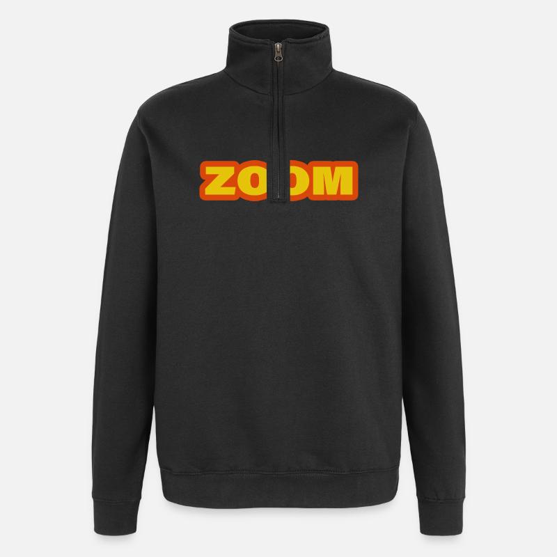 Zoom - Sweat à zip 1/4 - noir