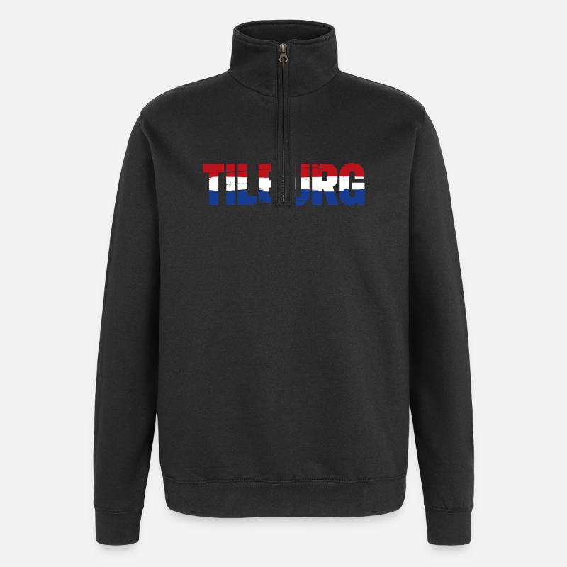 Tilburg, Pays-Bas - Sweat à zip 1/4 - noir