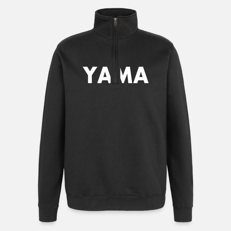 Yama - Sweat à zip 1/4 - noir