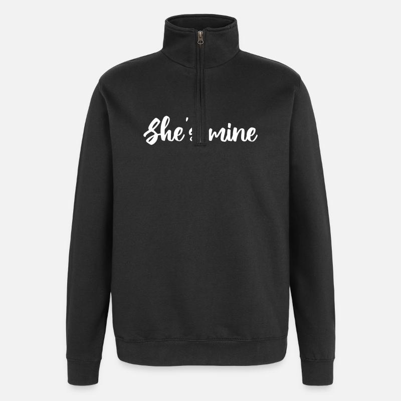 She-s-Mine Design - Quarter-Zip Sweatshirt - black