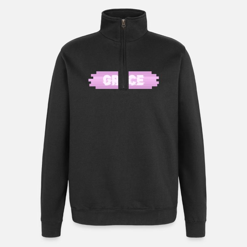 Geschenk für Grace - Quarter-Zip-Sweatshirt - Schwarz