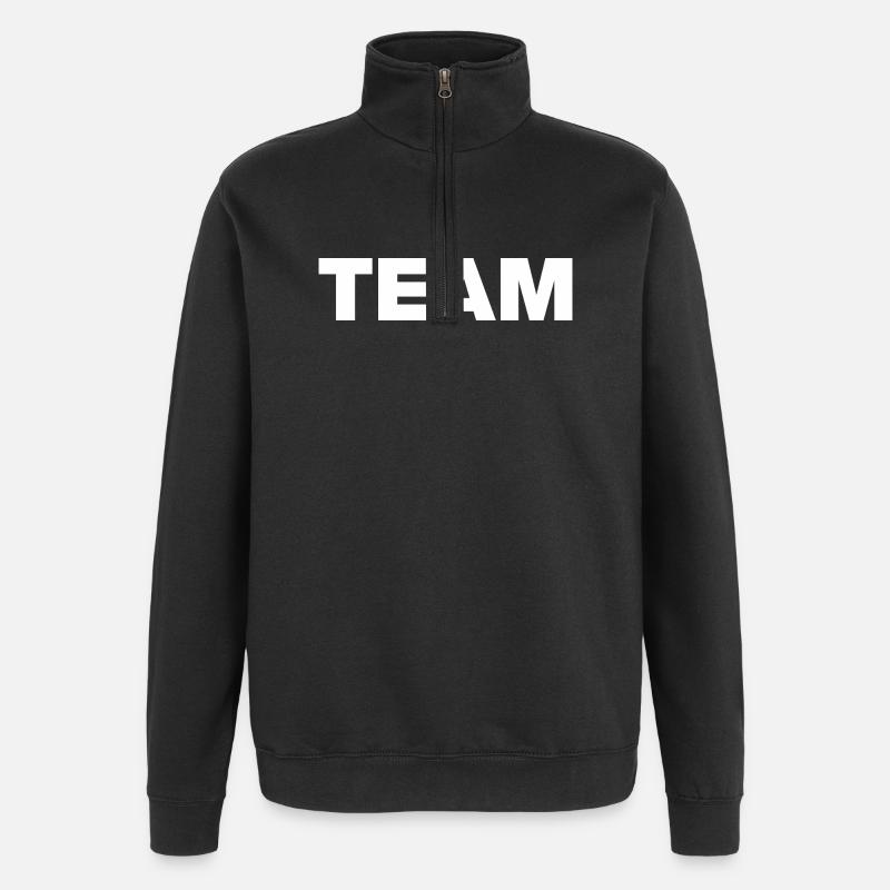 Team (white) - Quarter-Zip Sweatshirt - black