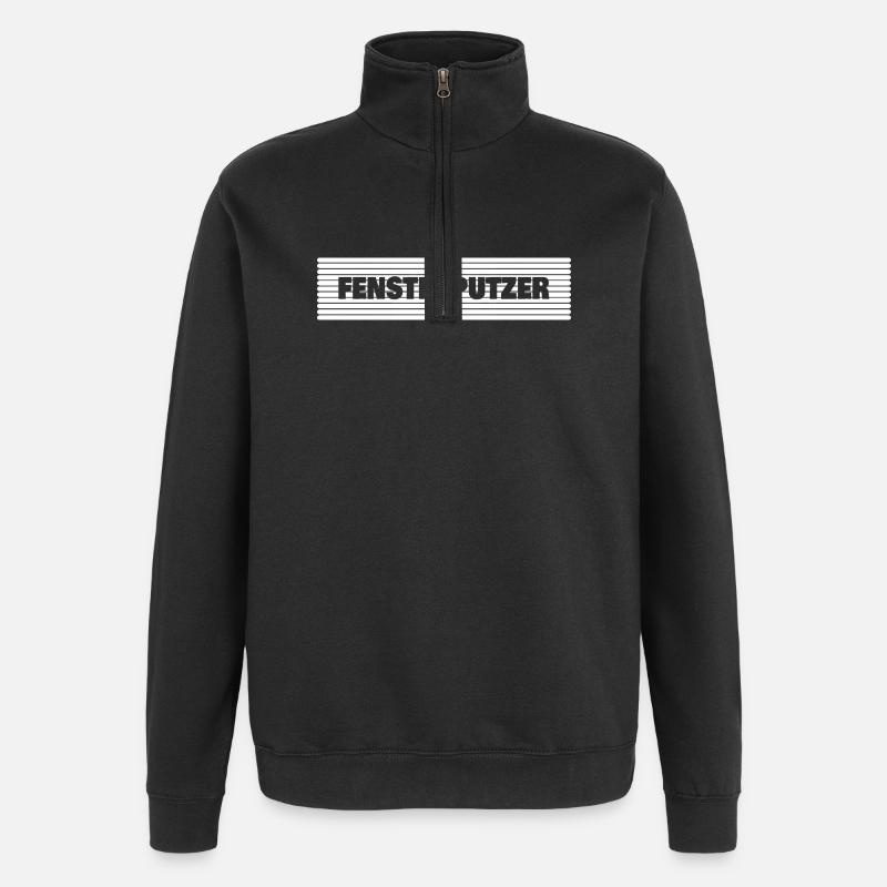Geschenk für Fensterputzer - Quarter-Zip-Sweatshirt - Schwarz
