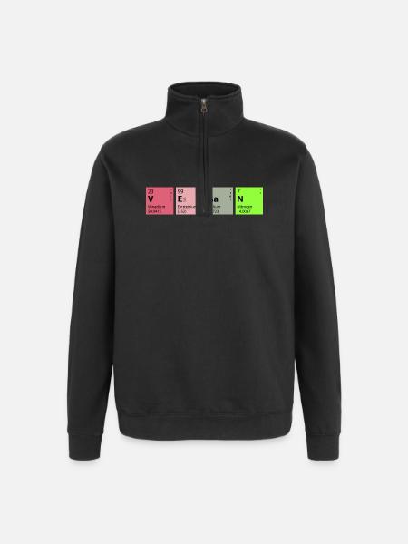 Chemie Vegan - Quarter-Zip-Sweatshirt - Schwarz