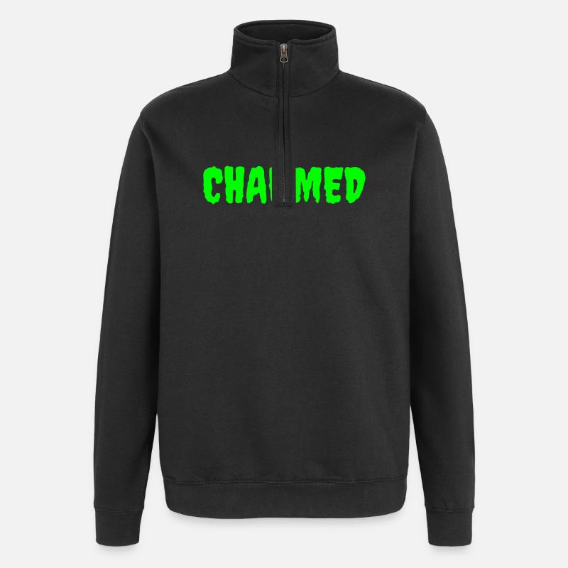 Enchanted Forest Mythical Creature Design - Quarter-Zip Sweatshirt - black