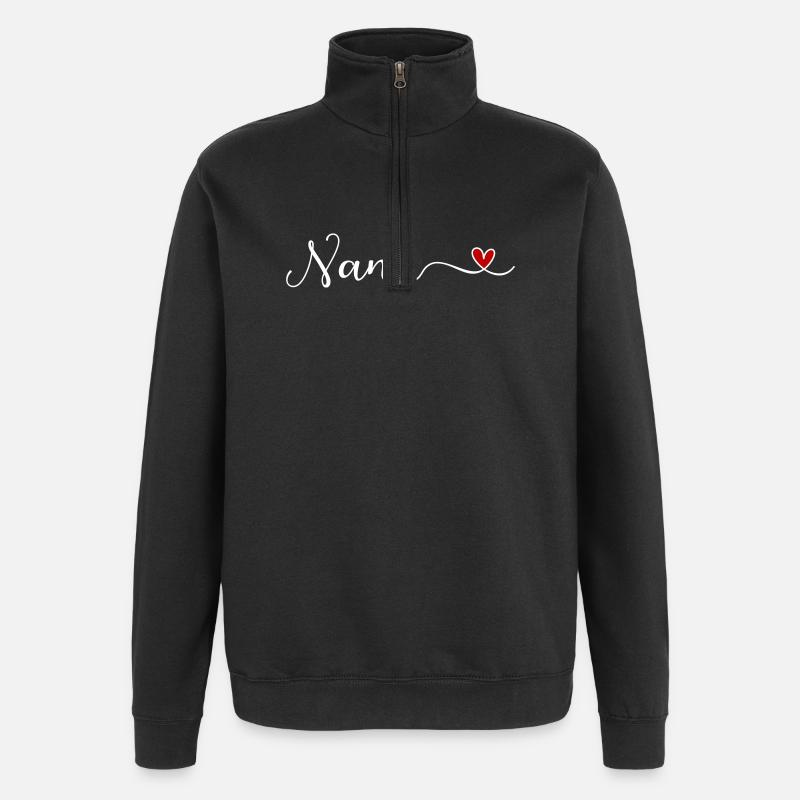 Mémé - Sweat à zip 1/4 - noir
