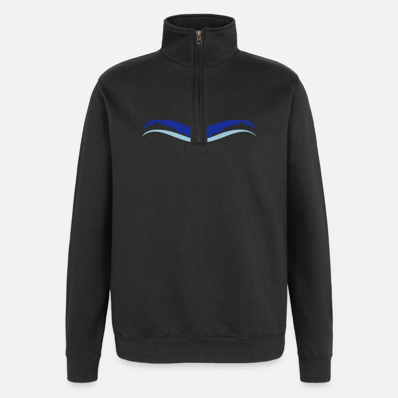 nage - Sweat à zip 1/4 - noir