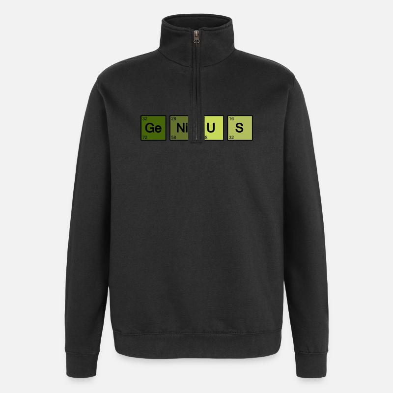 Genius Nerd Geek - Sweat à zip 1/4 - noir