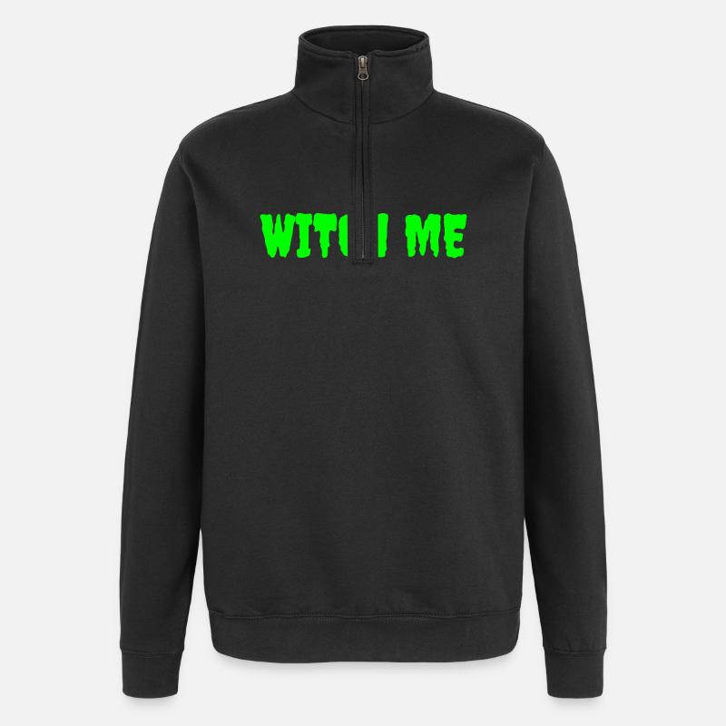 Magical Witchcraft Themed T-Shirt Design - Quarter-Zip Sweatshirt - black