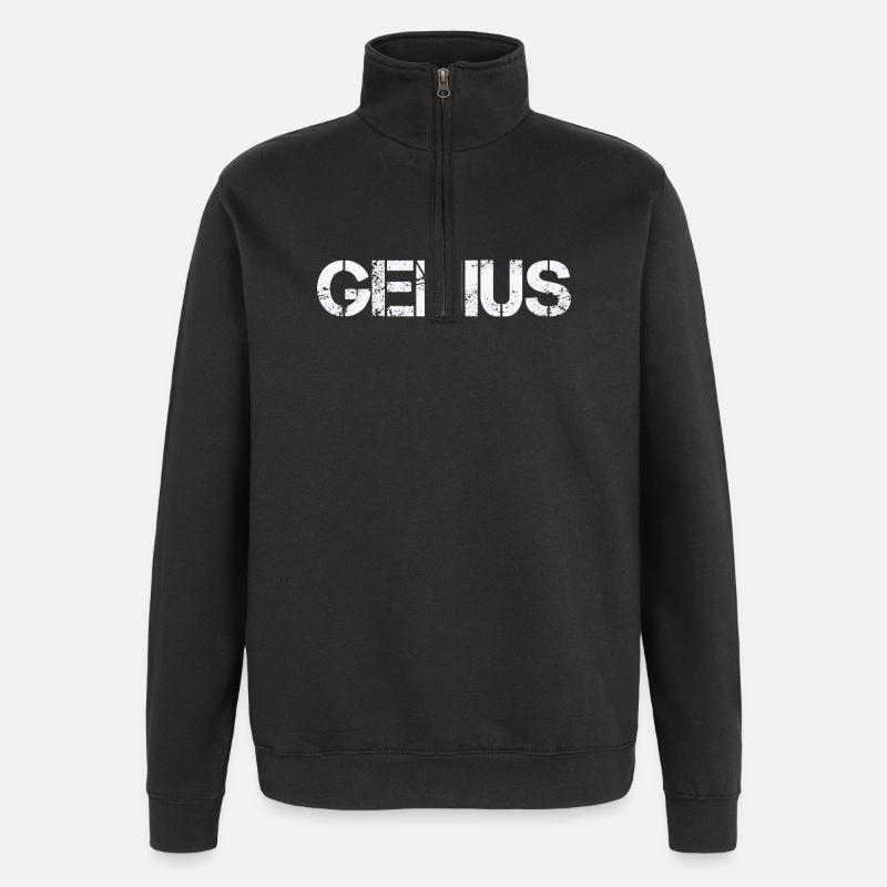 GENIUS - Quarter-Zip Sweatshirt - black